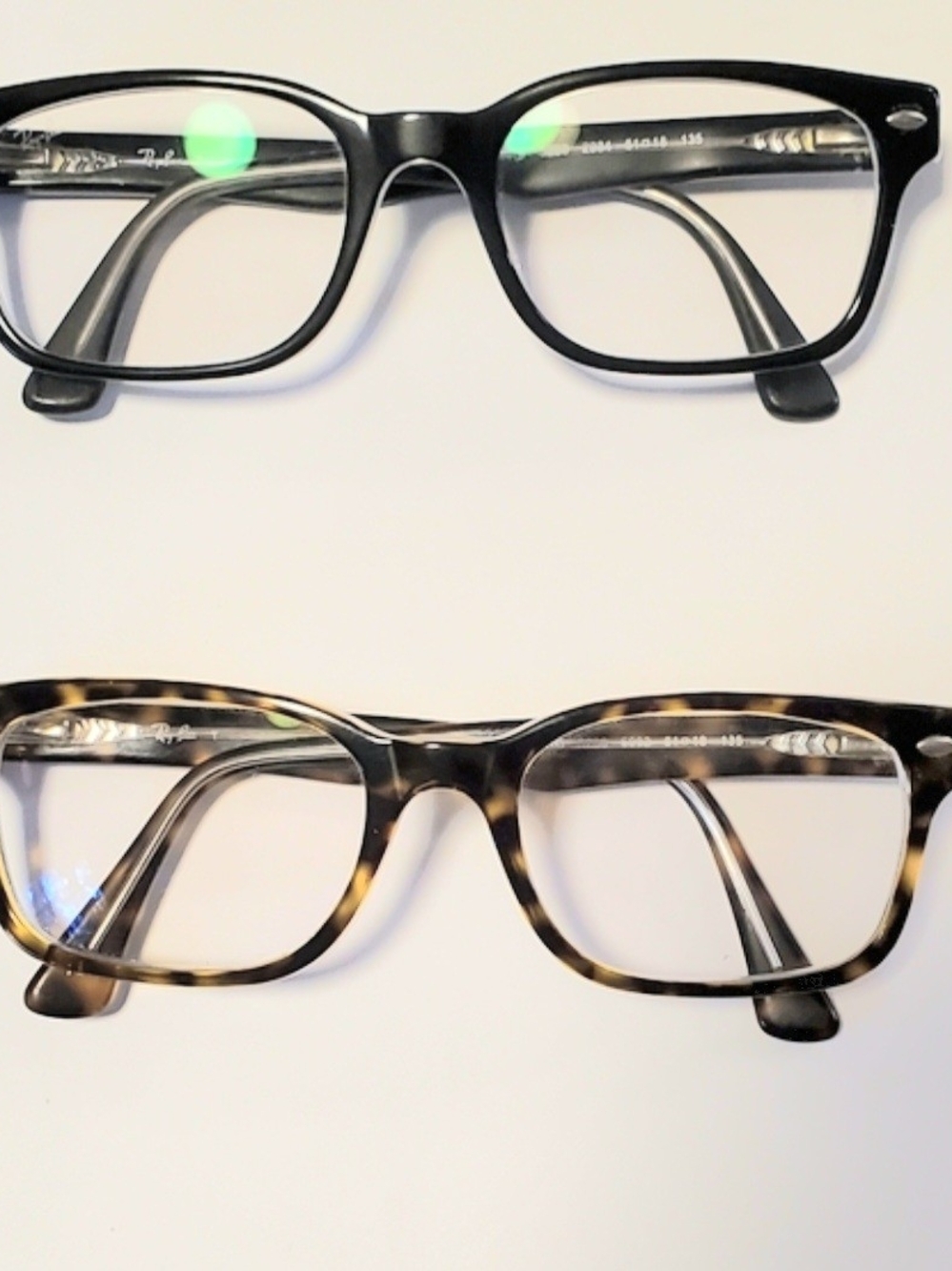Ray-Ban Pair Of Black and Tortoiseshell Rectangle Eyeglasses